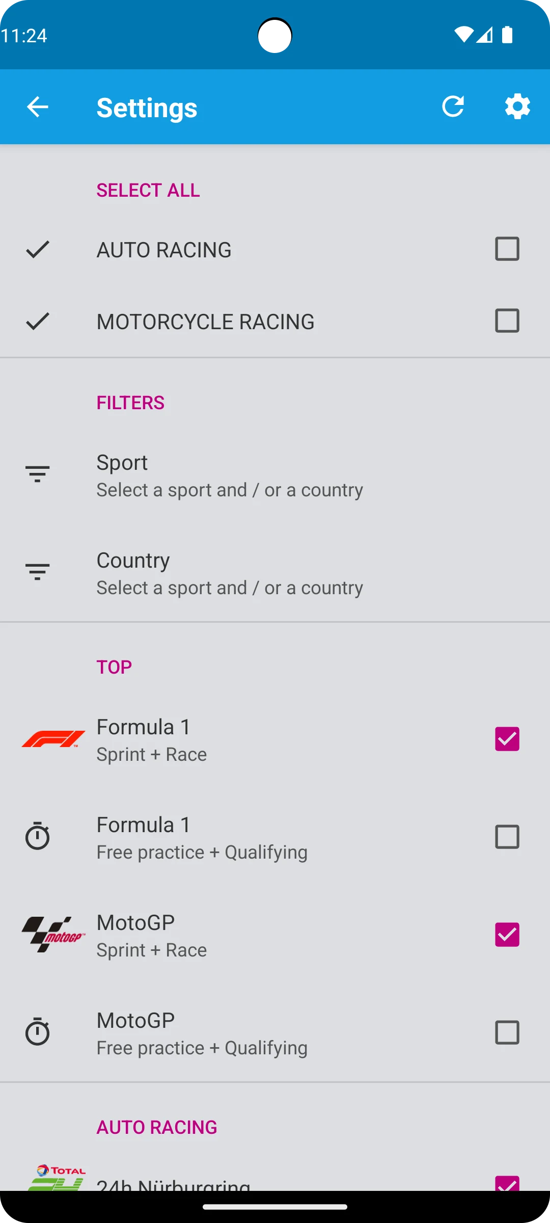 Motorsport Calendar 2026 screenshot